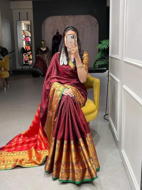 *NEW LAUNCHING*

Aura Saree....
🌹catlog-* more elephants *

🌹Fabric - *Pure Mercerised Cotton Silk uploaded by business on 9/19/2023