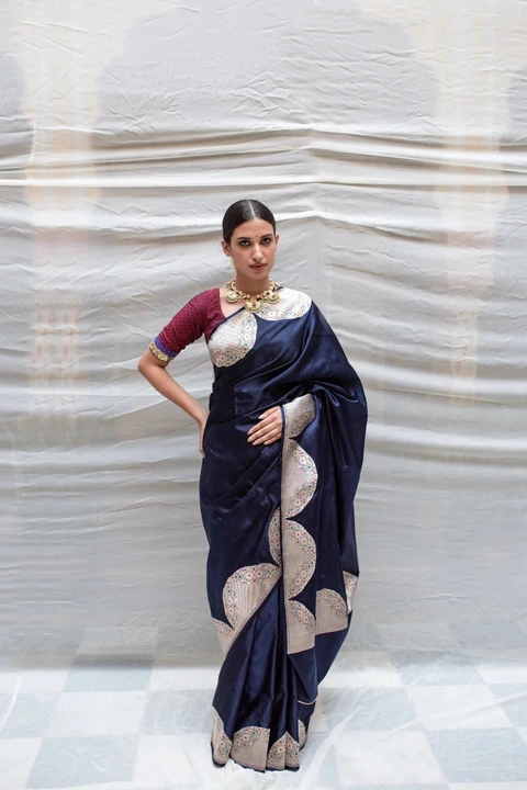 Rich pallu with allover hevay brordar design saree  uploaded by DHANANJAY CREATIONS on 9/19/2023