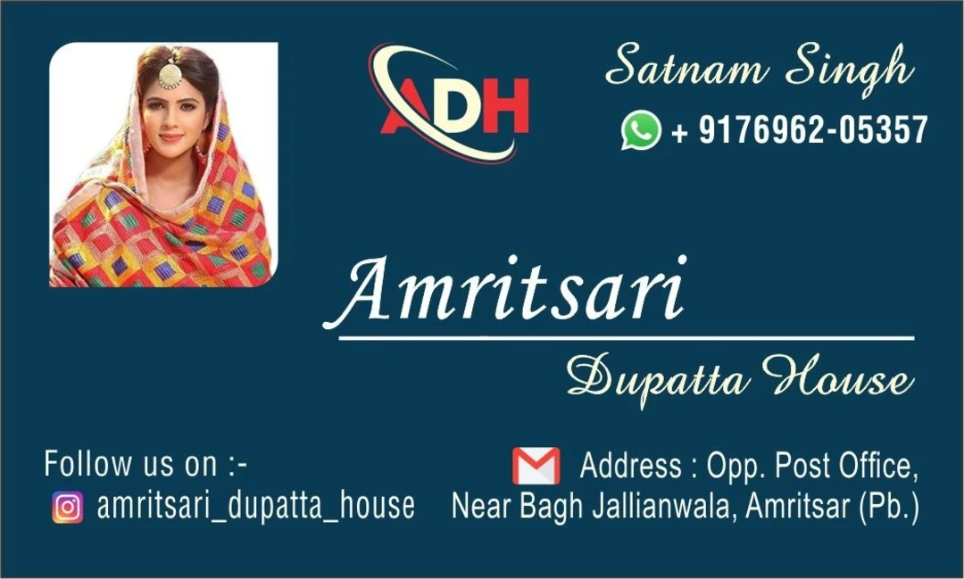 Visiting card store images of Amritsari_dupatta_house