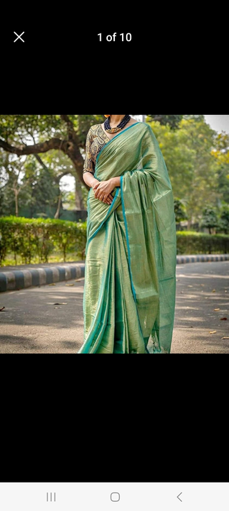 Tissue khadi saree  uploaded by business on 9/19/2023