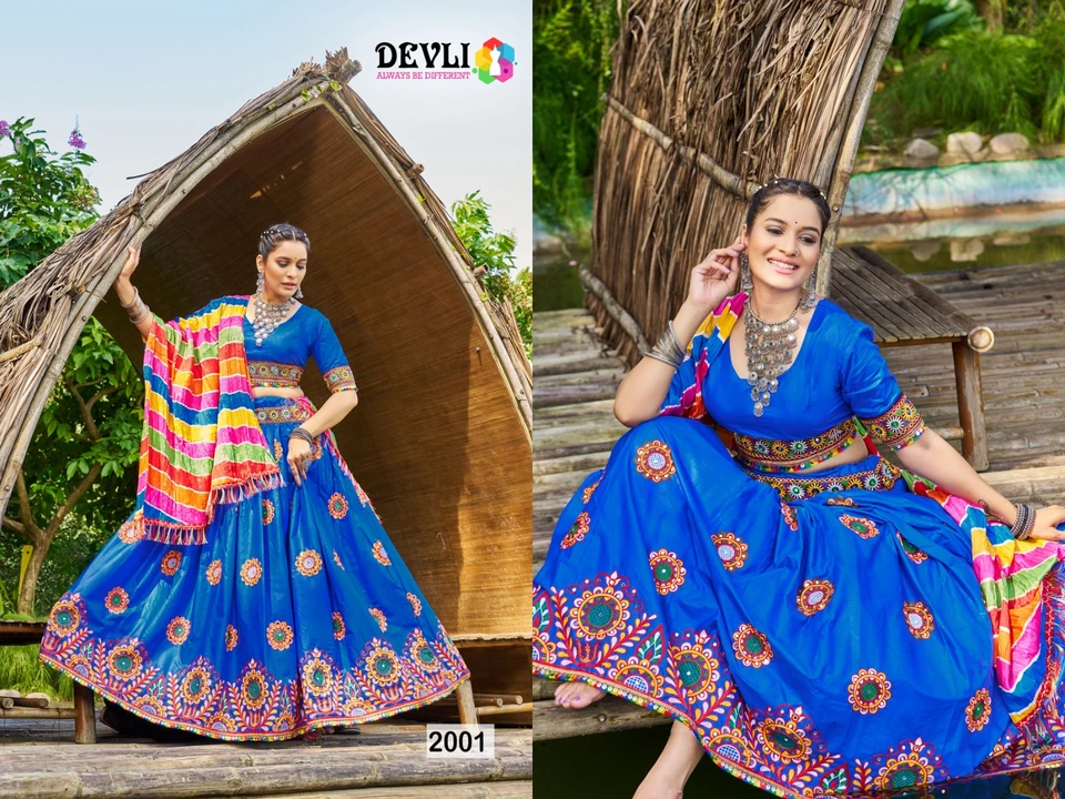 Sahiyar 2 Blue navratri lahenga choli  uploaded by Shree lady fashion - SLF on 9/19/2023