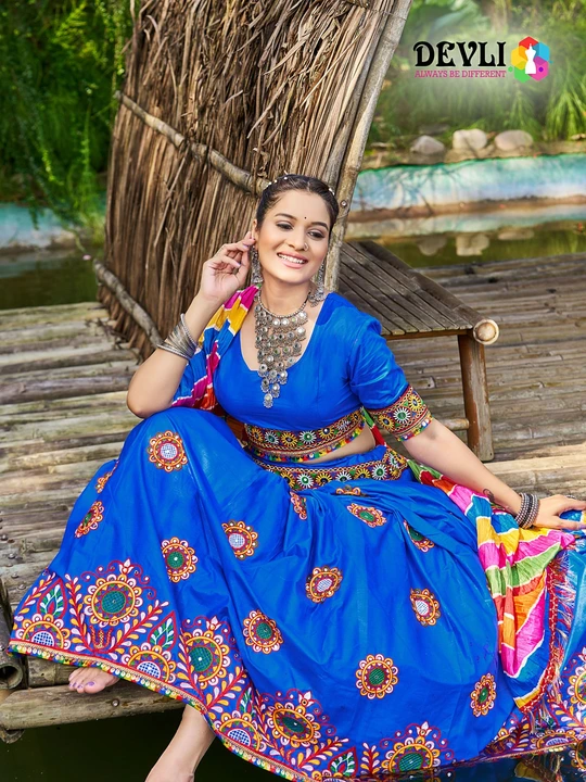 Sahiyar 2 Blue navratri lahenga choli  uploaded by Shree lady fashion - SLF on 9/19/2023