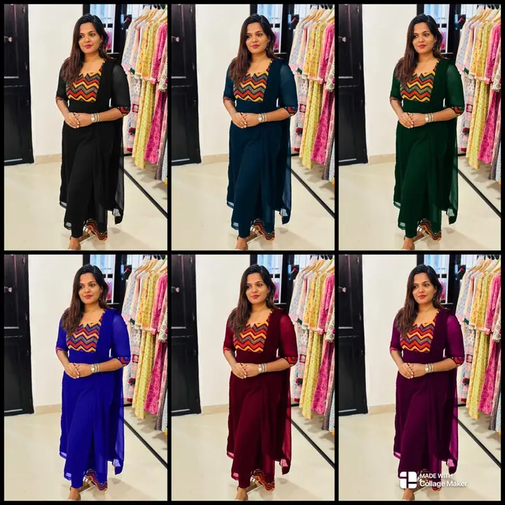 Georgette Gown  uploaded by Yuvin Trendz on 9/19/2023