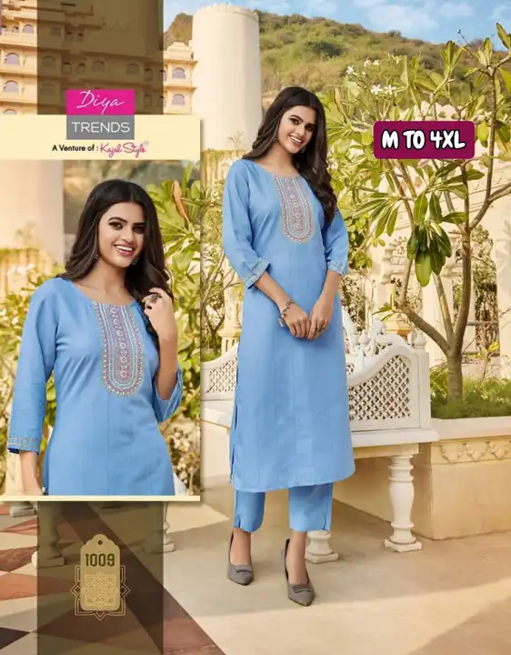 *⭐DIYA TRENDS⭐*
(A Venture of KAJAL STYLE)

📕Catalogue name : *MINTRA Vol.1*
_( KURTI WITH PANT )_
 uploaded by Ayush fashion on 9/19/2023