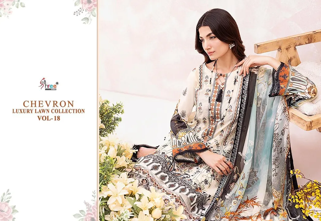 CHEVRON LUXURY LAWN COLLECTION VOL-18

TOP PURE LAWN PRINT WITH EXCLUSIVE SELF EMBROIDERY 

BOTTOM  uploaded by Ayush fashion on 9/19/2023