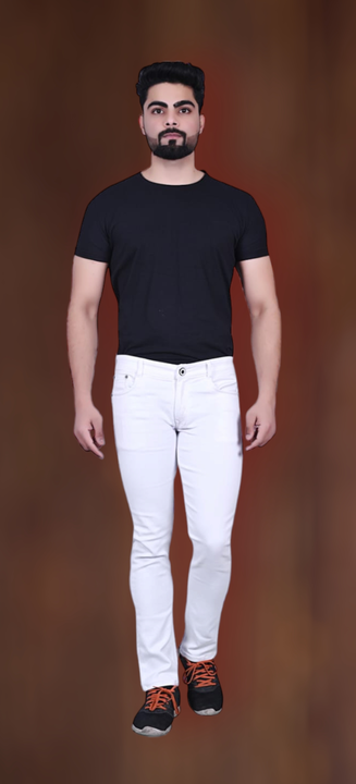 White knitting jeans for man  uploaded by business on 9/19/2023
