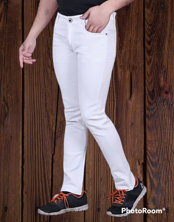 White knitting jeans for man  uploaded by JovsHil jeans  on 9/19/2023