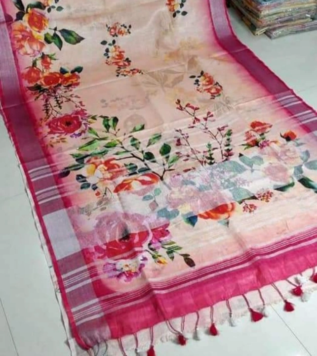 Linen dupatta   uploaded by Harsh textile on 9/19/2023