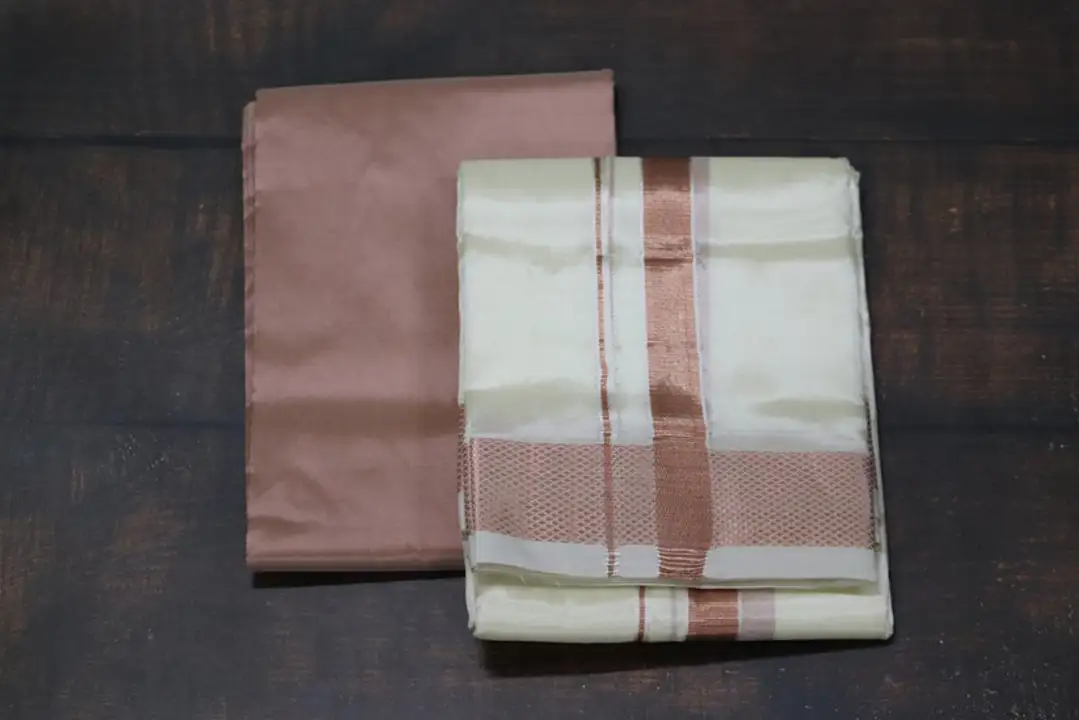 Shirt fabric and dhoti silk uploaded by Onam Kerala saree manufacturers  on 9/19/2023