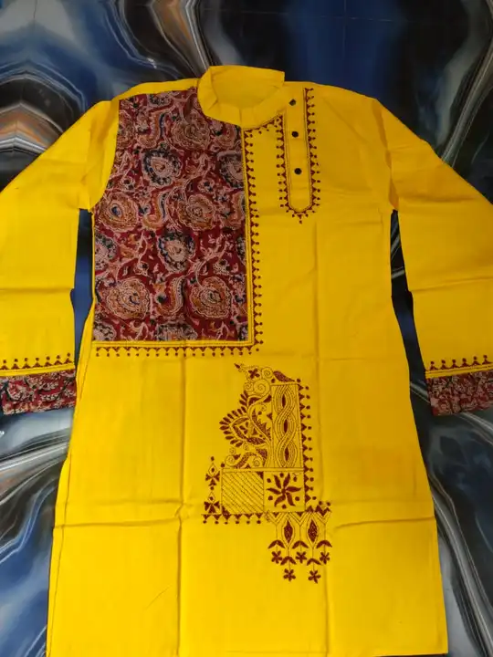 poplin cotton with kalankari patchwork kathastich side Punjabi uploaded by business on 9/19/2023