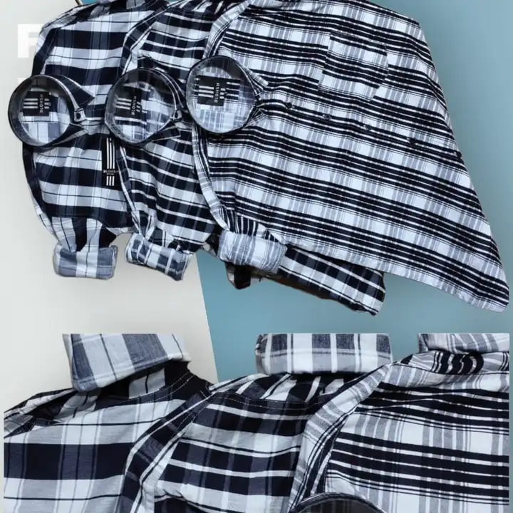 Cheaks ,print and lining strip shirt mix for new shope , http://cottonxmanufacturingcompany.business uploaded by Cotton X - Made in India  on 9/20/2023