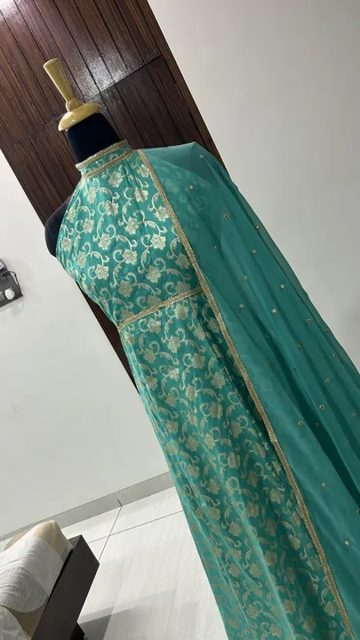 Gown with dupatta set uploaded by VINAYAK desinger  on 9/20/2023