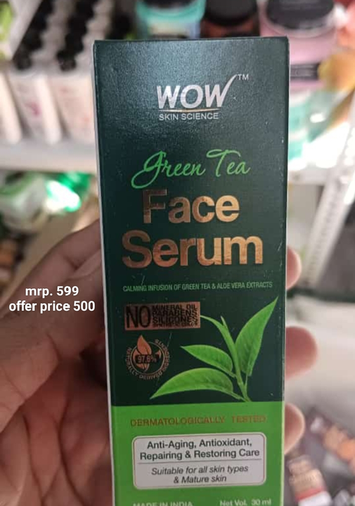 Wow green tea serum uploaded by business on 9/20/2023