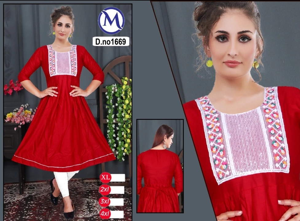 Embroidery kurti uploaded by RJ Creation on 9/20/2023