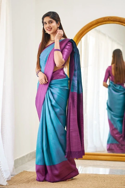 Rich pallu with allovar zari weaving design saree  uploaded by Dhananjay Creations Pvt Ltd. on 9/20/2023