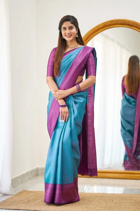 Rich pallu with allovar zari weaving design saree  uploaded by Dhananjay Creations Pvt Ltd. on 9/20/2023