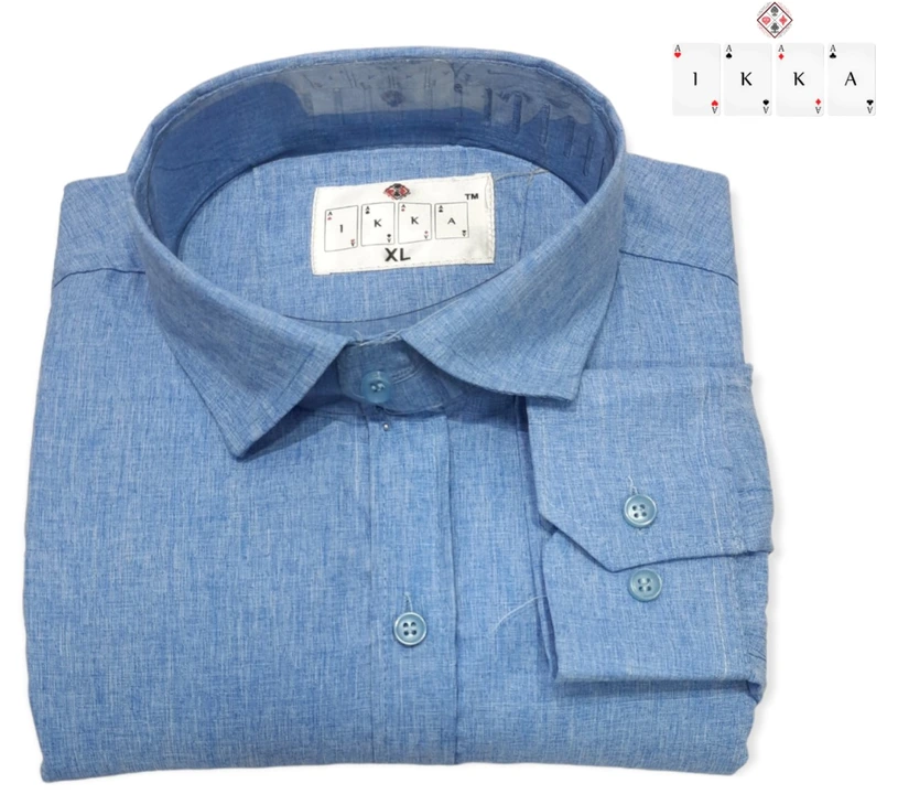 ♦️♣️1KKA♥️♠️ EXCLUSIVE SOLID COTTON MIX SHIRTS FOR MEN uploaded by Kushal Jeans, Indore on 9/20/2023