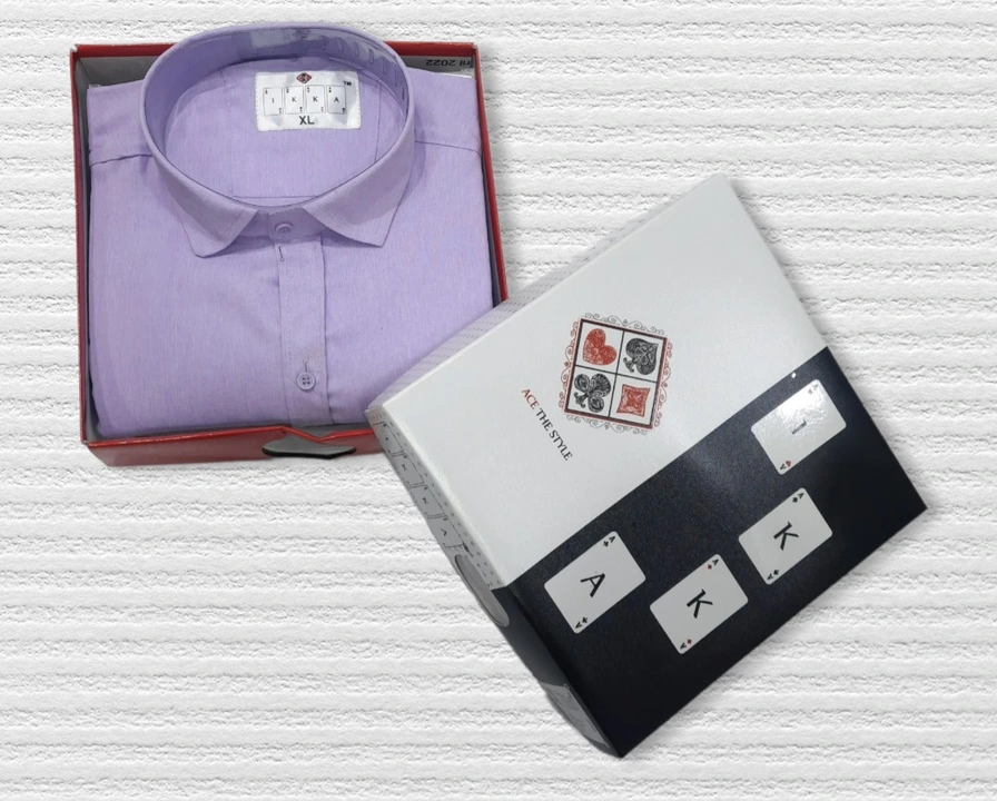 ♦️♣️1KKA♥️♠️ EXCLUSIVE  SOLID COTTON MIX SHIRTS FOR MEN uploaded by Kushal Jeans, Indore on 9/20/2023
