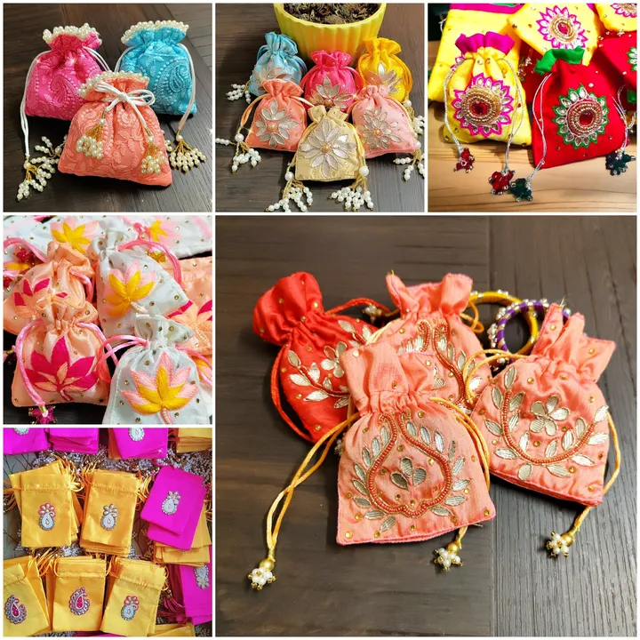 Small pouches...completely hand-crafted  uploaded by Ishna Collections ; +91 8334956789 on 9/20/2023