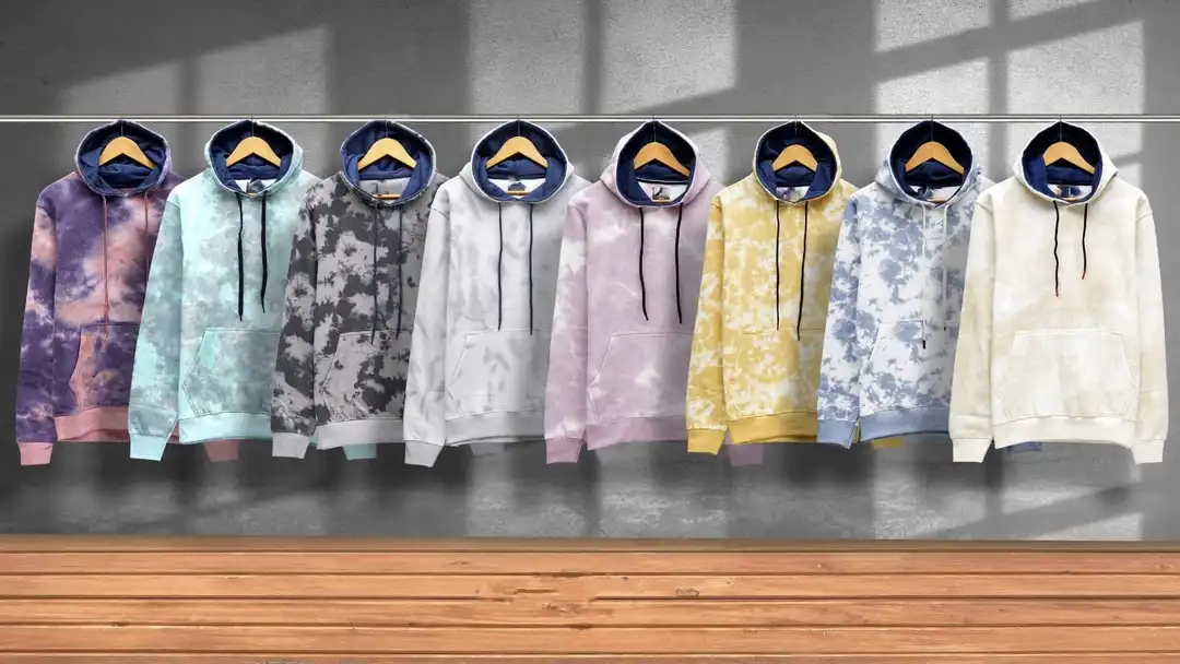 Post image Mens tie and dye hoodies 300gsm Fleece 100%COTTON fabric M.l xl