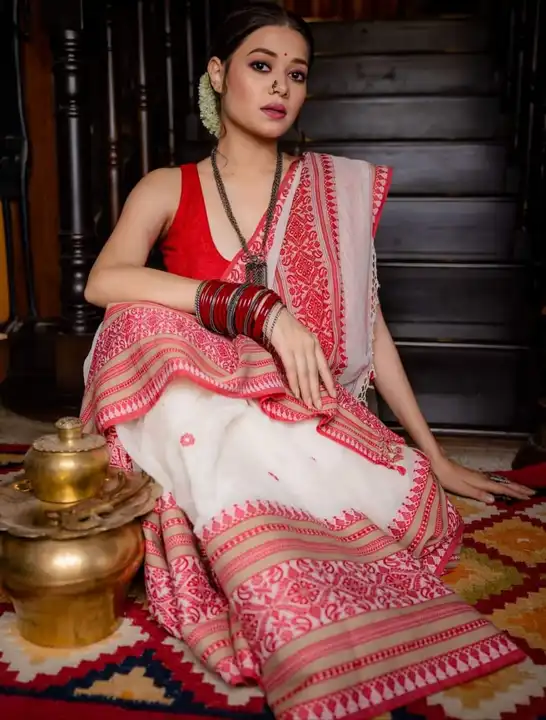 Cotton by khadi handloom saree with bp uploaded by R saree on 9/20/2023