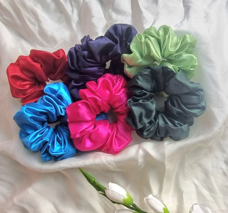 SATIN HAIR SCRUNCHIE  uploaded by business on 9/20/2023
