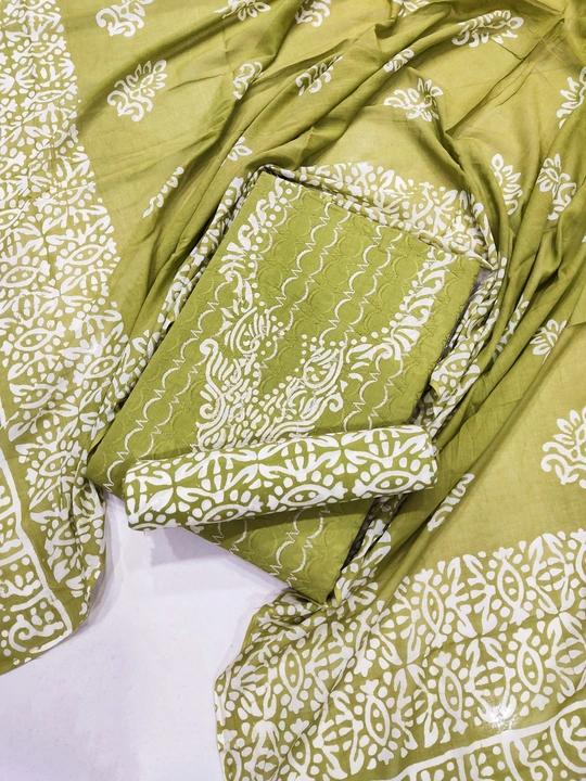 Wax Batik Hand Block Work Cotton Suits  uploaded by Star Batik Print on 9/20/2023