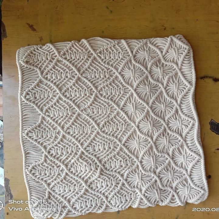 Macrame cushion cover uploaded by business on 3/21/2021