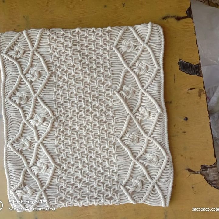 Macrame cushion cover uploaded by business on 3/21/2021