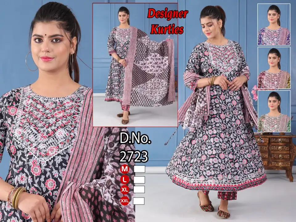 Rayon proshin long ghera kurta pant with dupatta  uploaded by Kabir Fashion World on 9/21/2023