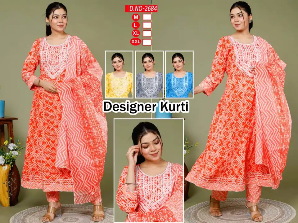Rayon proshin long ghera kurta pant with dupatta  uploaded by Kabir Fashion World on 9/21/2023