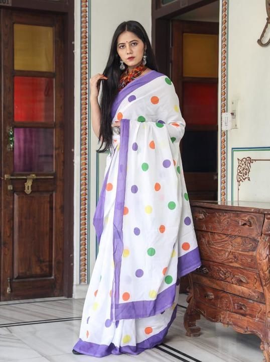Post image Jaipuri beautiful print sarees with same blouse peace