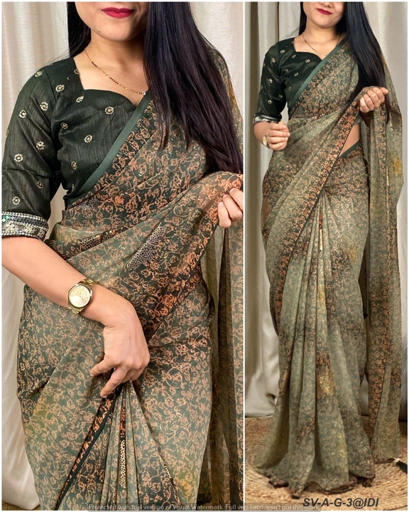 Georgette saree  uploaded by business on 9/21/2023
