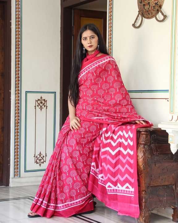Cotton mulmul sarees uploaded by business on 3/21/2021