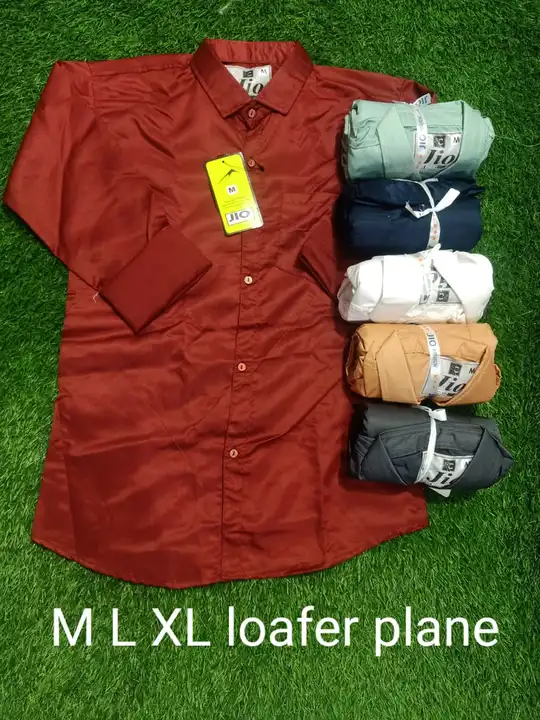 Plain cotton shirt m l xl uploaded by Shree gurudev collection / 9806507567 on 9/21/2023
