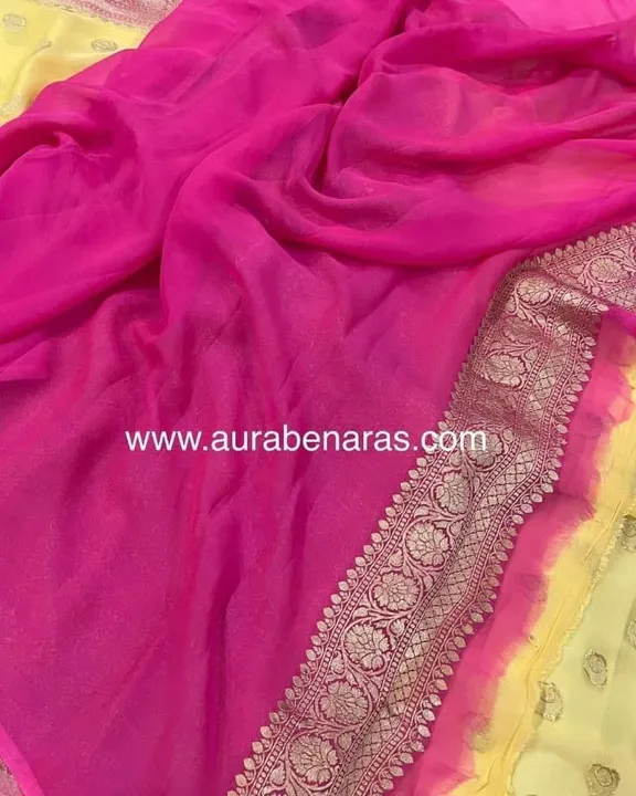 Banarasi Georgette silk saree uploaded by Hashim textiles on 9/21/2023
