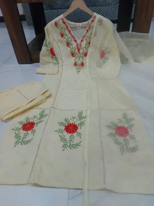 Embroidered kurti with pent and dupatta  uploaded by PANIHARI COLLECTION CENTRE on 9/21/2023