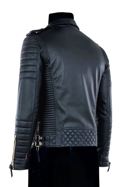Men's Genuine Lambskin Leather Jacket Slim Fit Stylish Motorcycle  Biker Jacket uploaded by Jazeera Enterprises on 9/22/2023