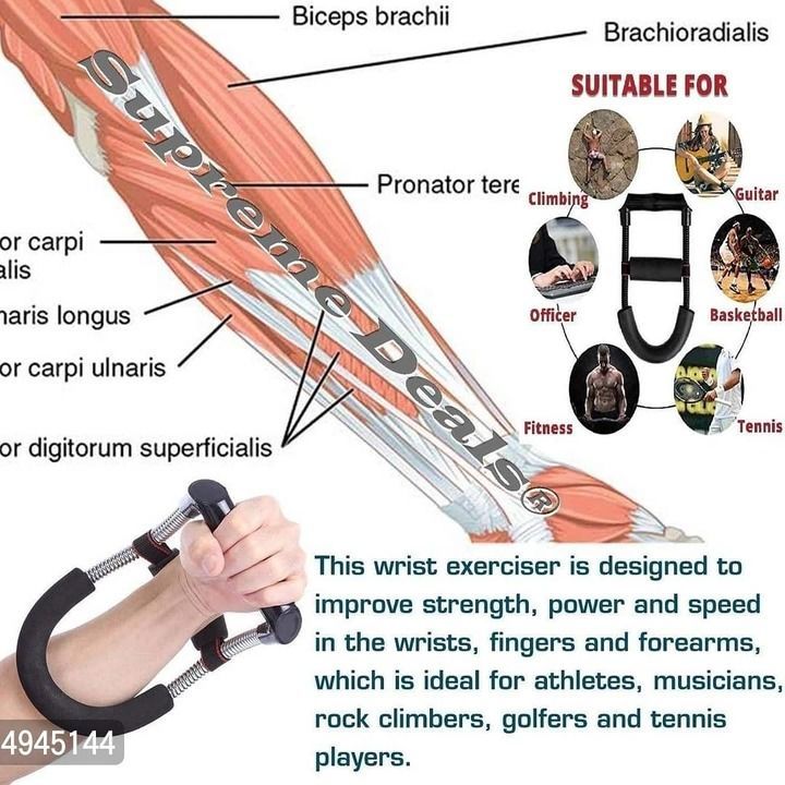 Rs 460

Power Muscular Professionals Ergonomic Wrist And Hand Exerciser

★STRENGTHS MUSCLES:- This w uploaded by MIF FASHION STORE on 3/21/2021