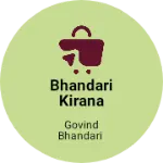 Business logo of Bhandari kirana and boot house