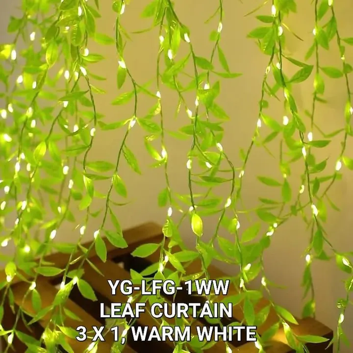 *Artificial Vines Curtain Lights, Fake Greenery Garland Willow Leaves with Lights for Backdrop Decor uploaded by Parin Enterprise  on 9/22/2023