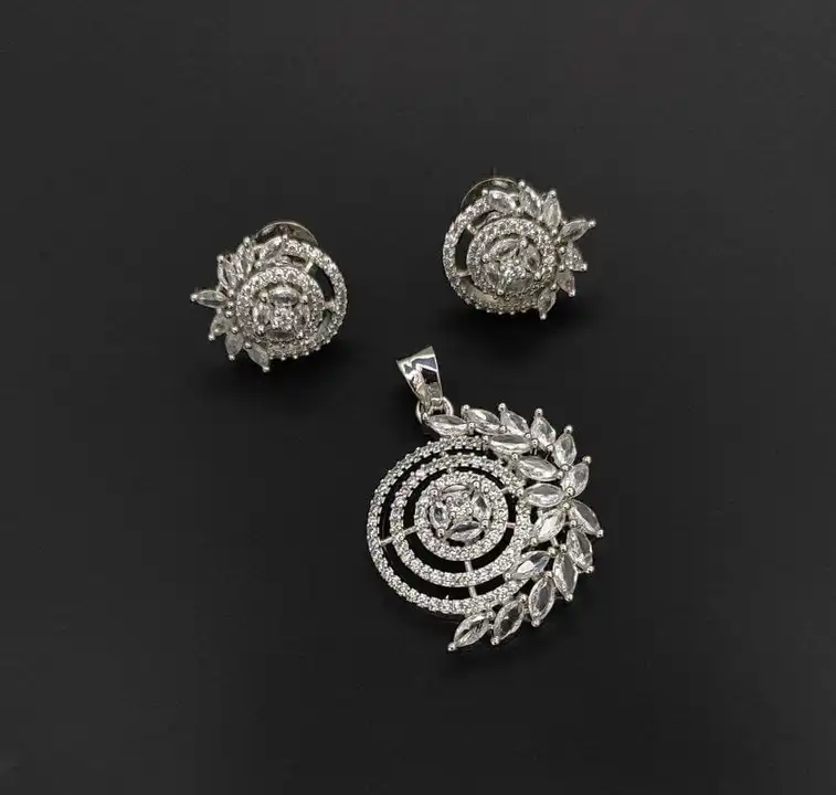 American daimand pandant earrings  uploaded by Sb designs on 9/22/2023