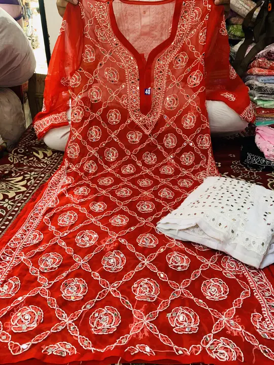 Rose jaal uploaded by LUCKNOWI CHIKANKARI  on 9/22/2023