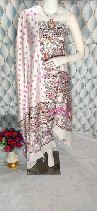 Printed silk suits uploaded by WeaveMe India on 9/22/2023