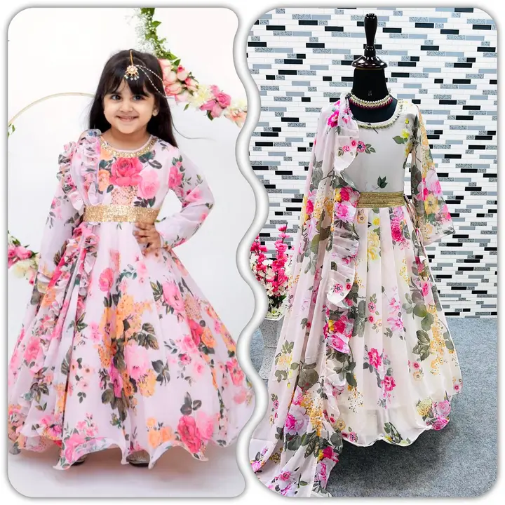 💥💕 *Presenting New Designer Heavy Fox Georgette Gown With Digital Print Ready To Wear Collection* uploaded by Style's fashion on 9/22/2023