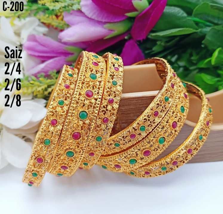 Kundan bangle diamond uploaded by Imitation jewellery Raj  on 3/21/2021