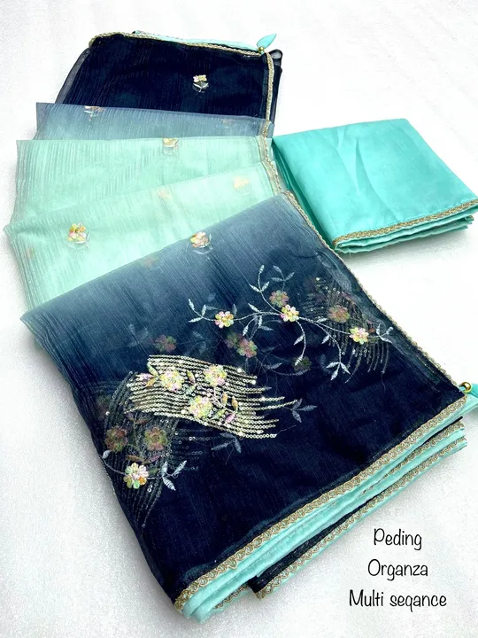 *new arrivals / organza peding 🔥 *  *fabric & work——beautiful organza  peding saree with beautiful  uploaded by Marwadi Businessmen on 9/23/2023