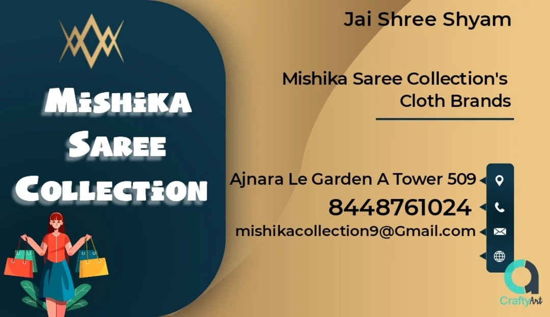 Visiting card store images of Mishika Saree Collection's