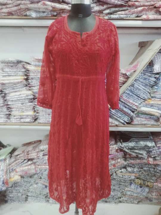 Chickankari Georgette frock uploaded by business on 9/23/2023