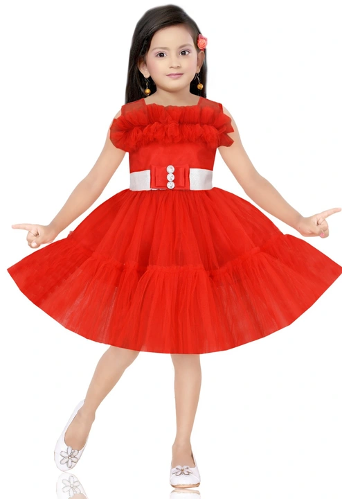 Tinkle Comfy Girls Frock and Dresses only Red colo uploaded by business on 9/23/2023